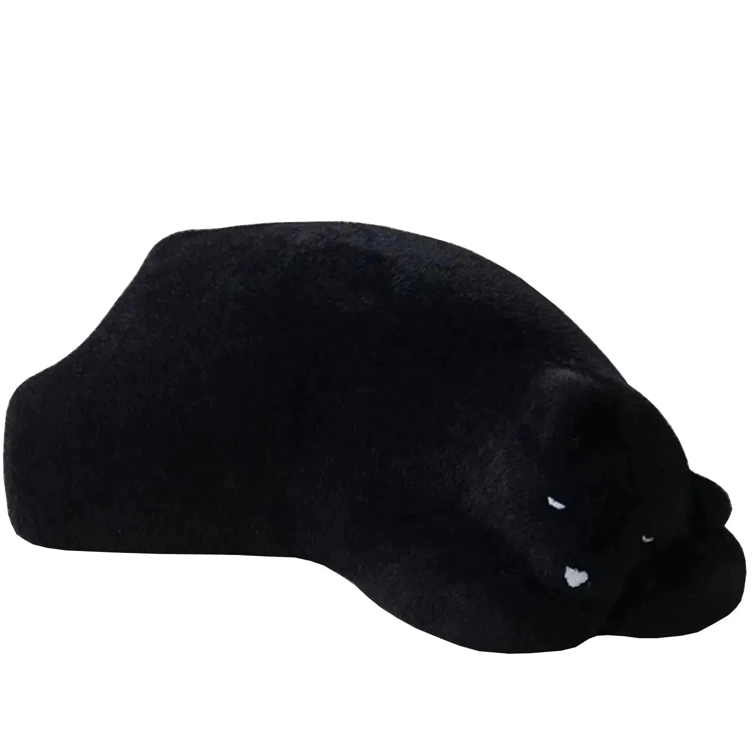 Contemporary Velvet Ottoman RESTING BEAR Black