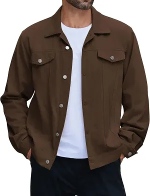 COOFANDY Men's Cotton Denim Jacket Lightweight Trucker Jackets Casual Washed Jean Jacket