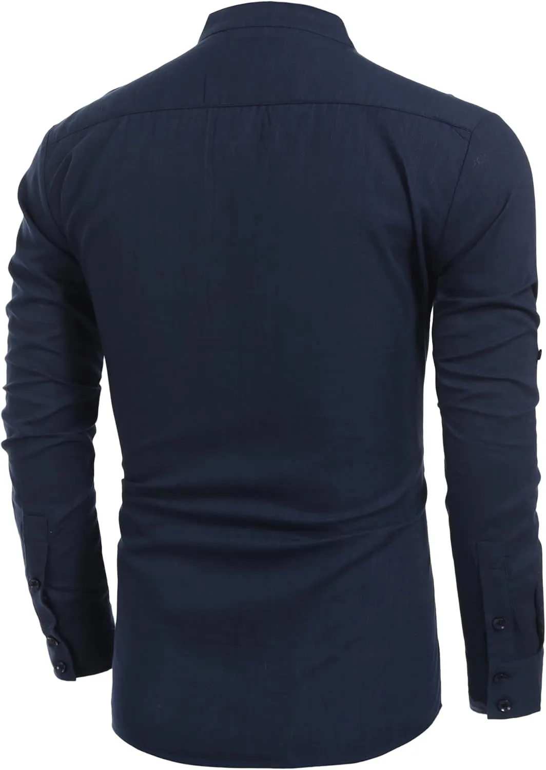 COOFANDY Men's Cotton Linen Henley T-Shirts Long Sleeve Hippie Casual Beach T-Shirts