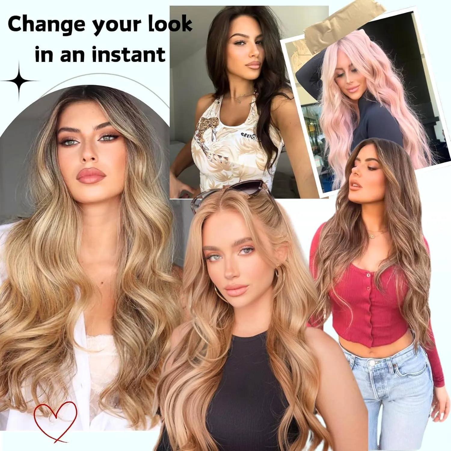 Copper Tape in Hair Extensions Human Hair Invisible 16 Inch Tape in Human Hair Extensions for Women