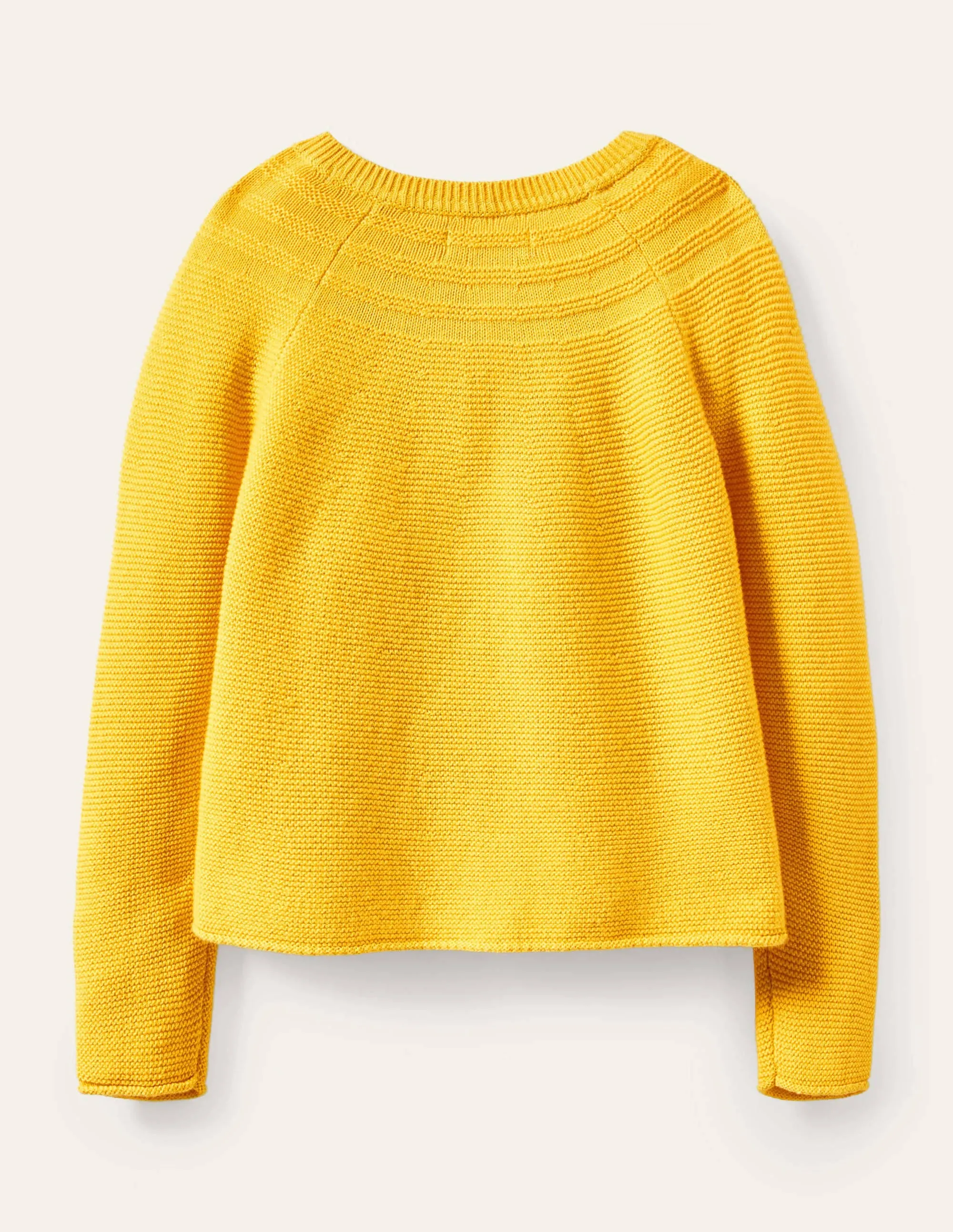 Cotton Cashmere Mix Cardigan-Sweetcorn Yellow