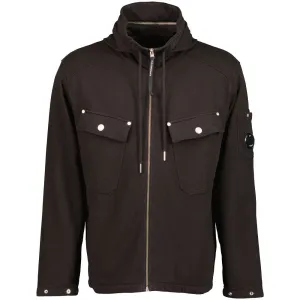 C.P. Hooded Openend Fleece Lens Zip Cardigan