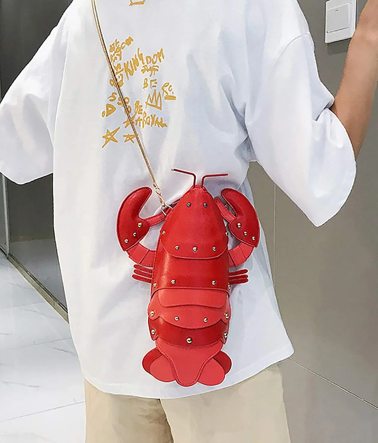 Crab Shape Handbag with Crab Coin Purse Crossbody Bag Crayfish Shells Purse Detachable Shoulder Bag Women's Satchel