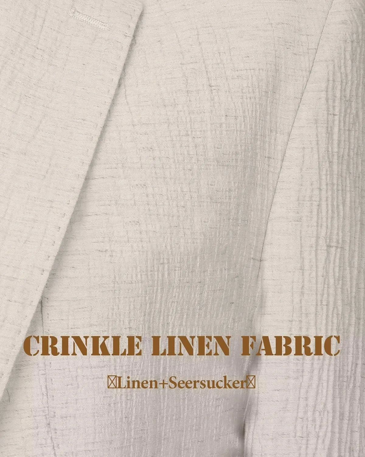 Crinkle Linen Men Suit 3 Piece Slim Fit Mens Linen Suits Blazer Jackets Vest Pants Set Wedding Prom Tuxedo Outfit