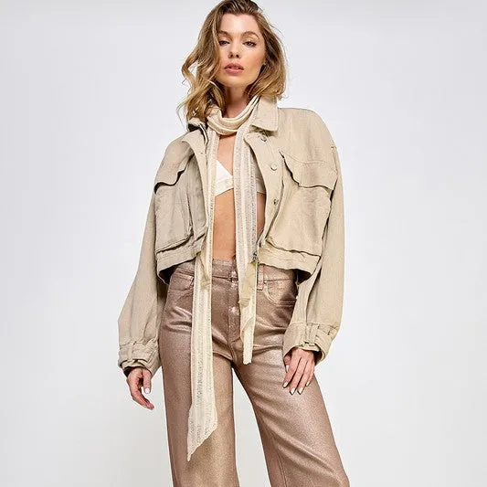 Cropped Utility Jacket