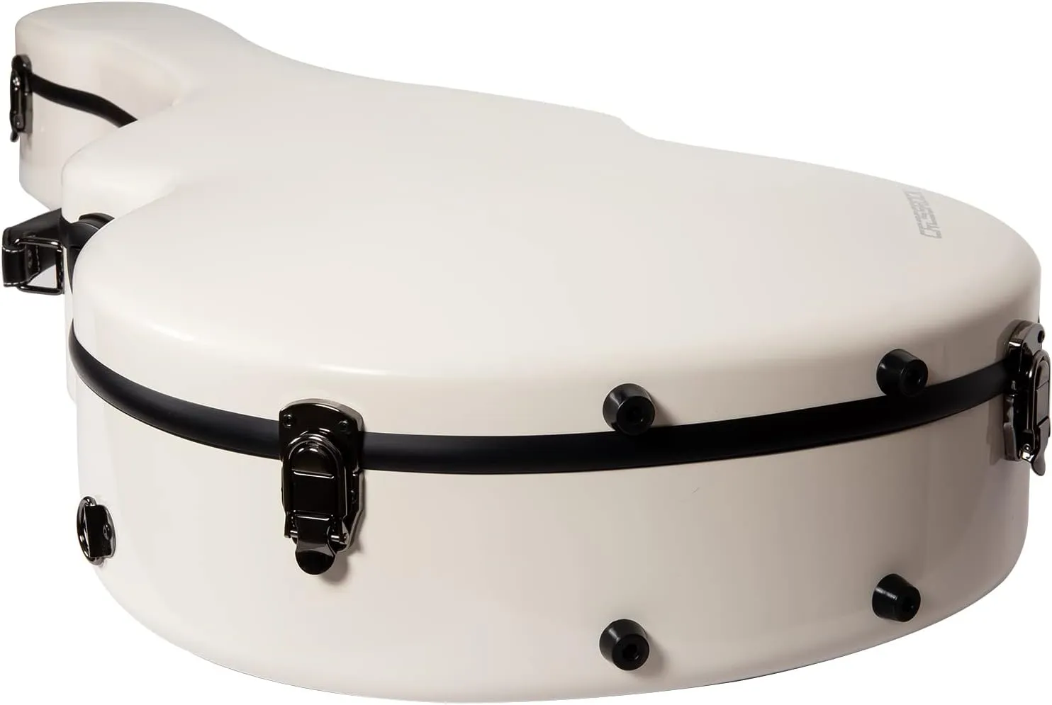 Crossrock Fiberglass Case with TSA Lock for Super Jumbo Guitar-Milky White (CRF2020SBMW)
