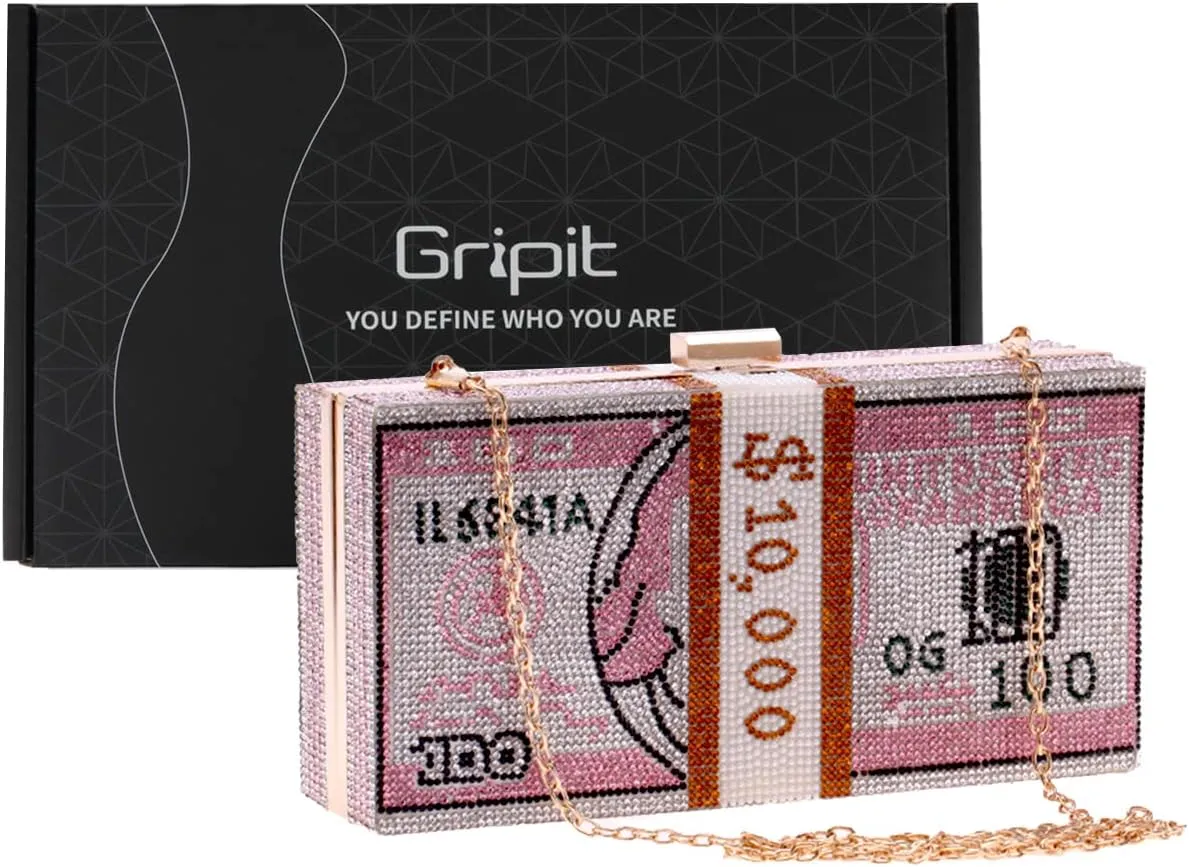 Crystal Money Bag Purse for Women Handbags Diamond Evening Purses and Clutches Wedding Glitter Money Clutch