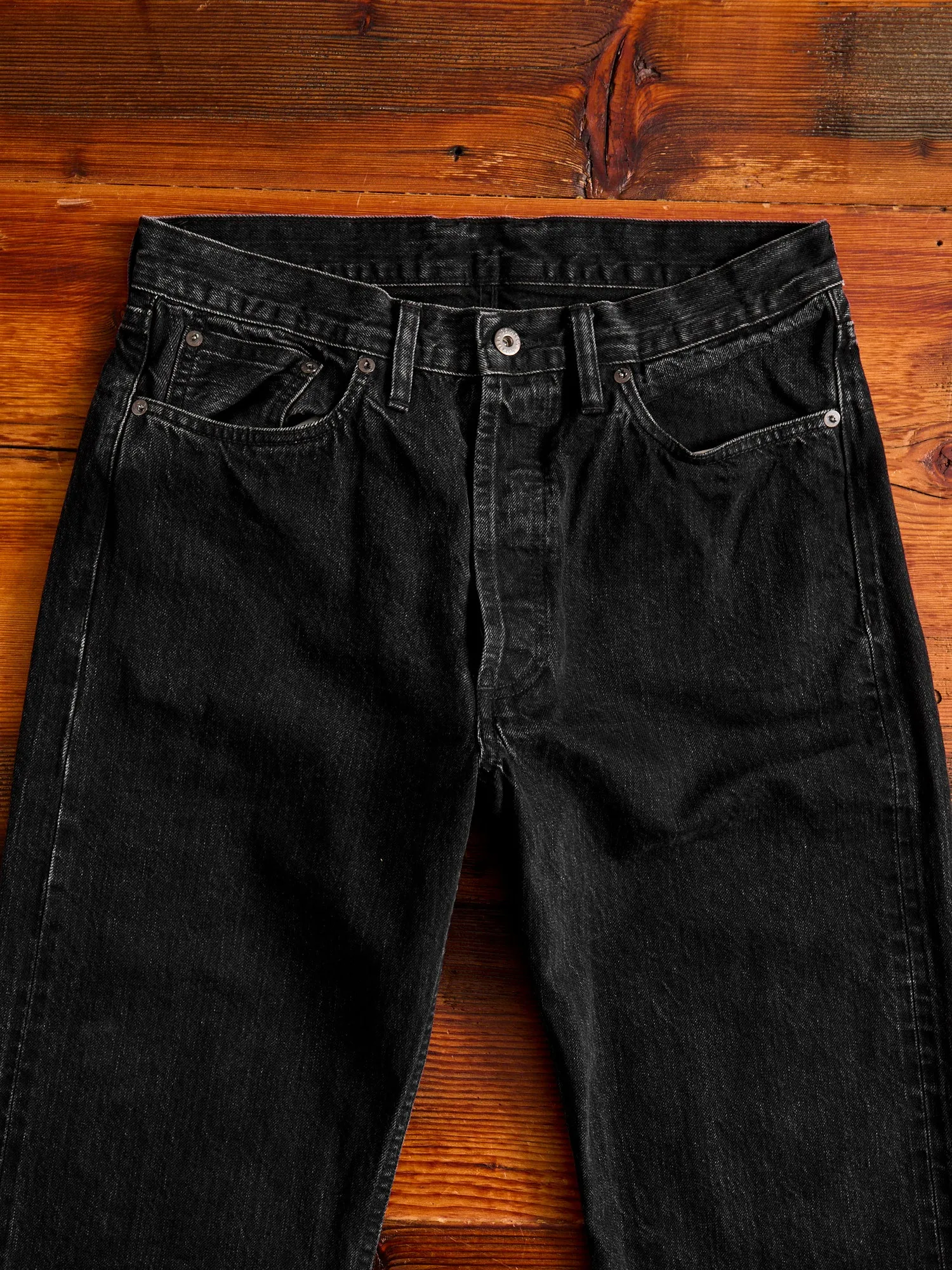 CS-222xs 12oz Stonewashed Double Black Selvedge Denim - Classic Straight Fit