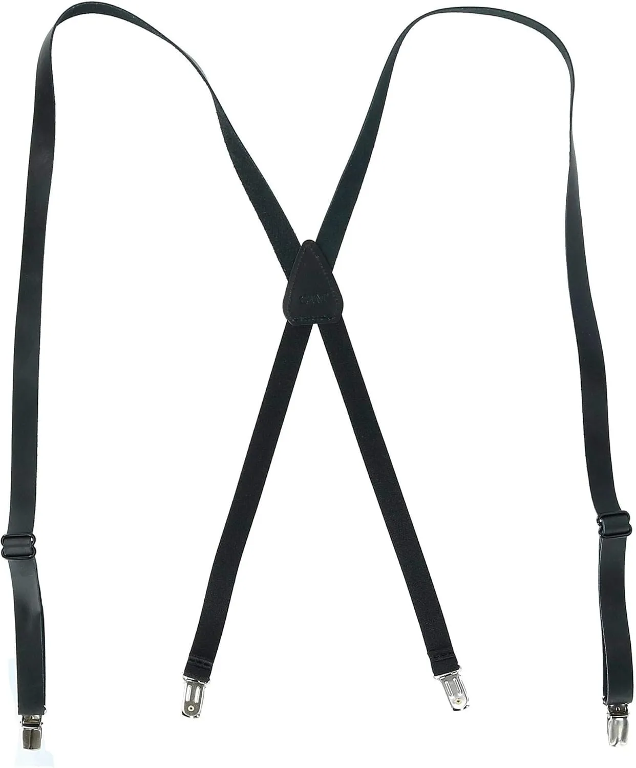 CTM® Coated Leather Clip-End 3/4 Inch Suspenders