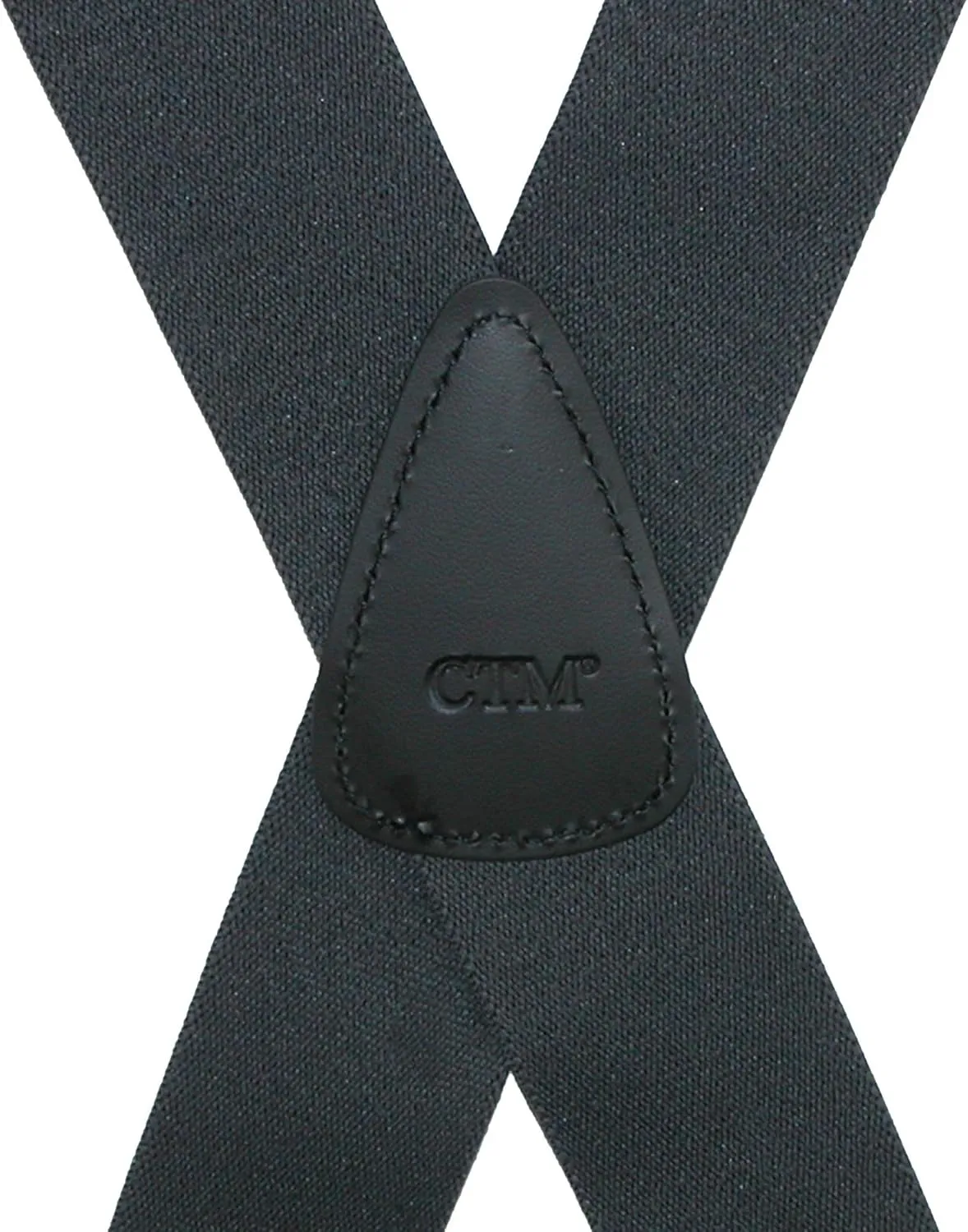 CTM® Men's Big & Tall Elastic Solid Color X-Back Suspender with Swivel Hook Ends