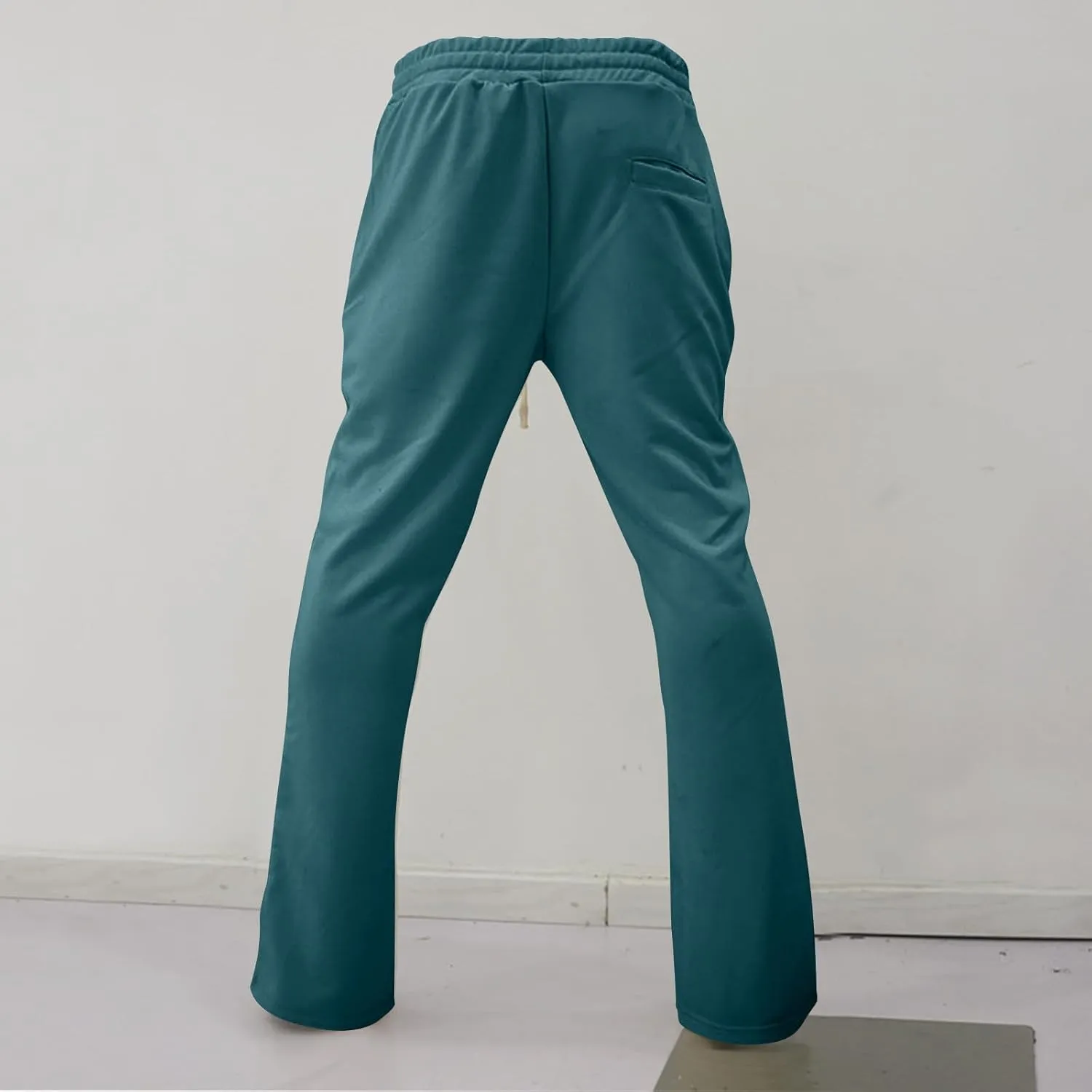 Ctreela Men Bootcut Stacked Sweatpants Joggers Sweatpants Athletic Running Pants Drawstring Workout Track Pants with Pockets