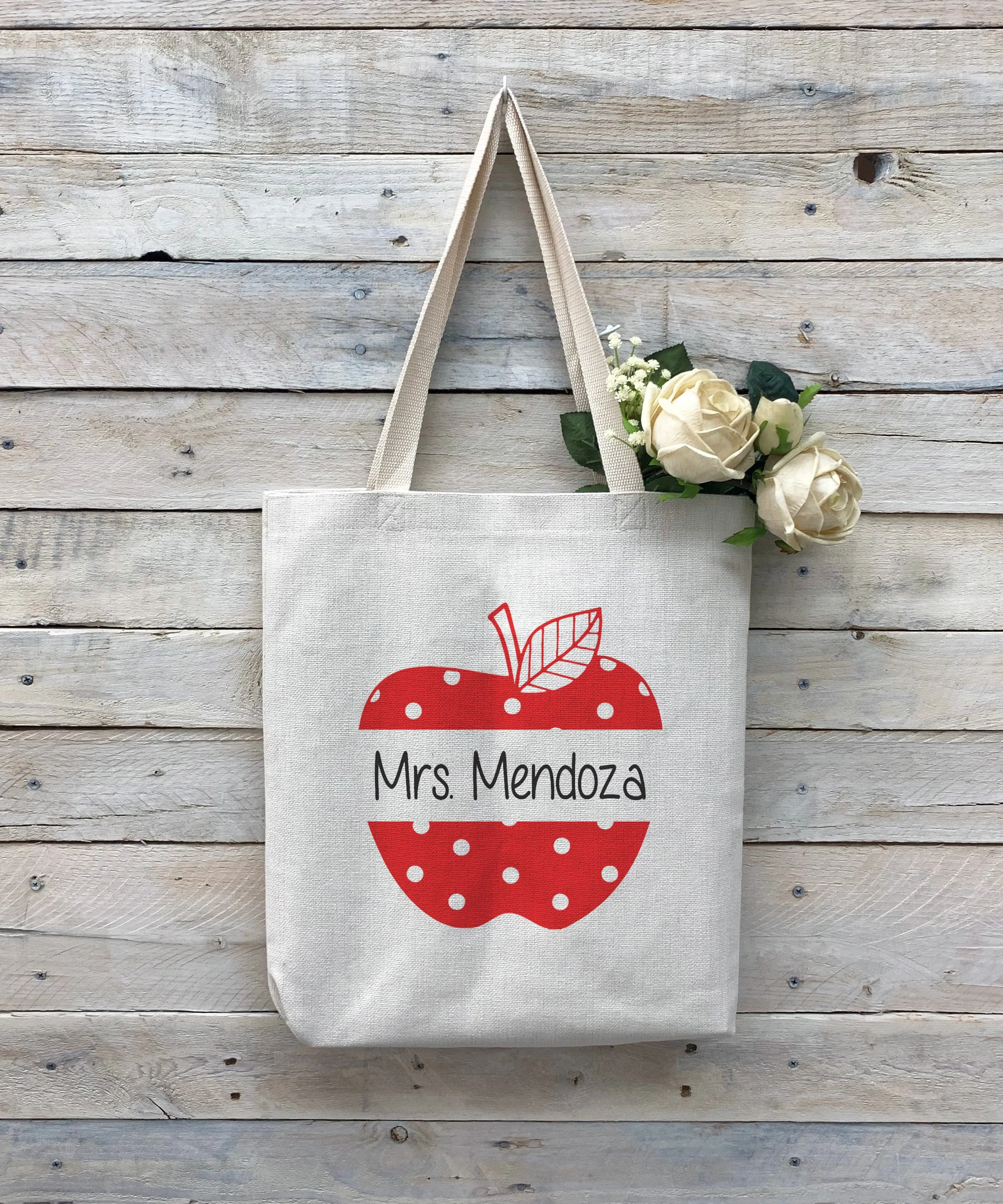 Custom Teacher Tote Bag, Teacher Bag, Personalized Tote Bag "Mrs Mendoza"