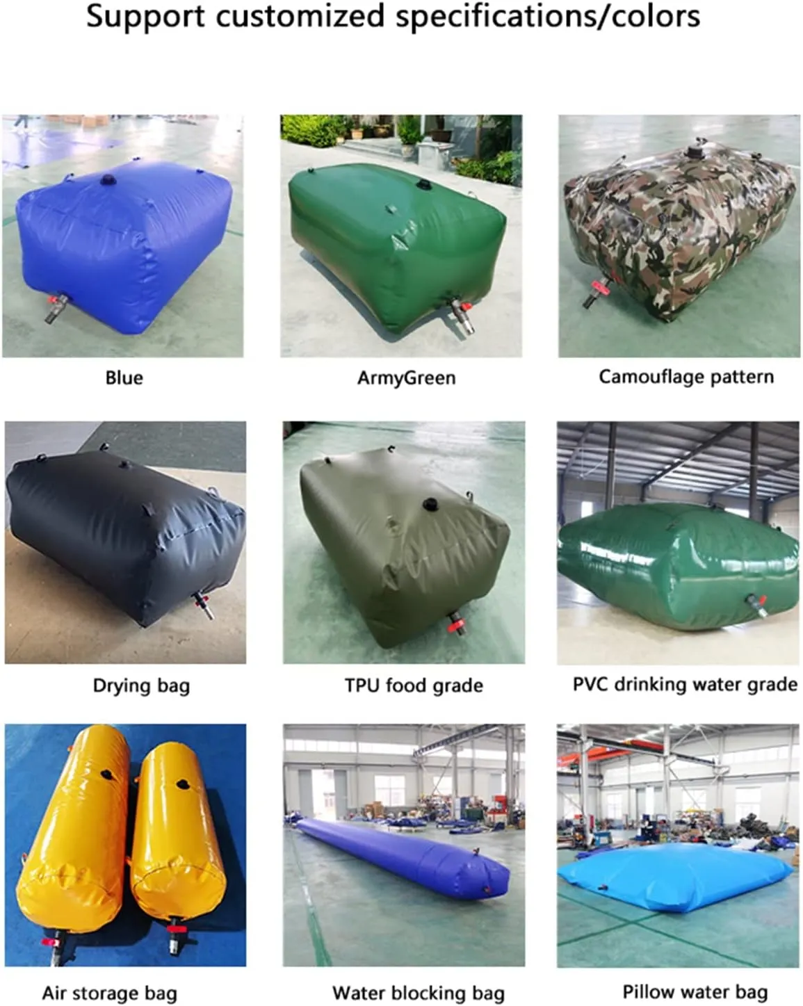 Customizable Outdoor Flexible rainwater Bag, Large-Capacity Water Storage Bag,Potable Water Storage Water Storage Bladder, Household Drinking Water Storage Container ( Size : 1x0.7x0.35m/240 L/63 gall