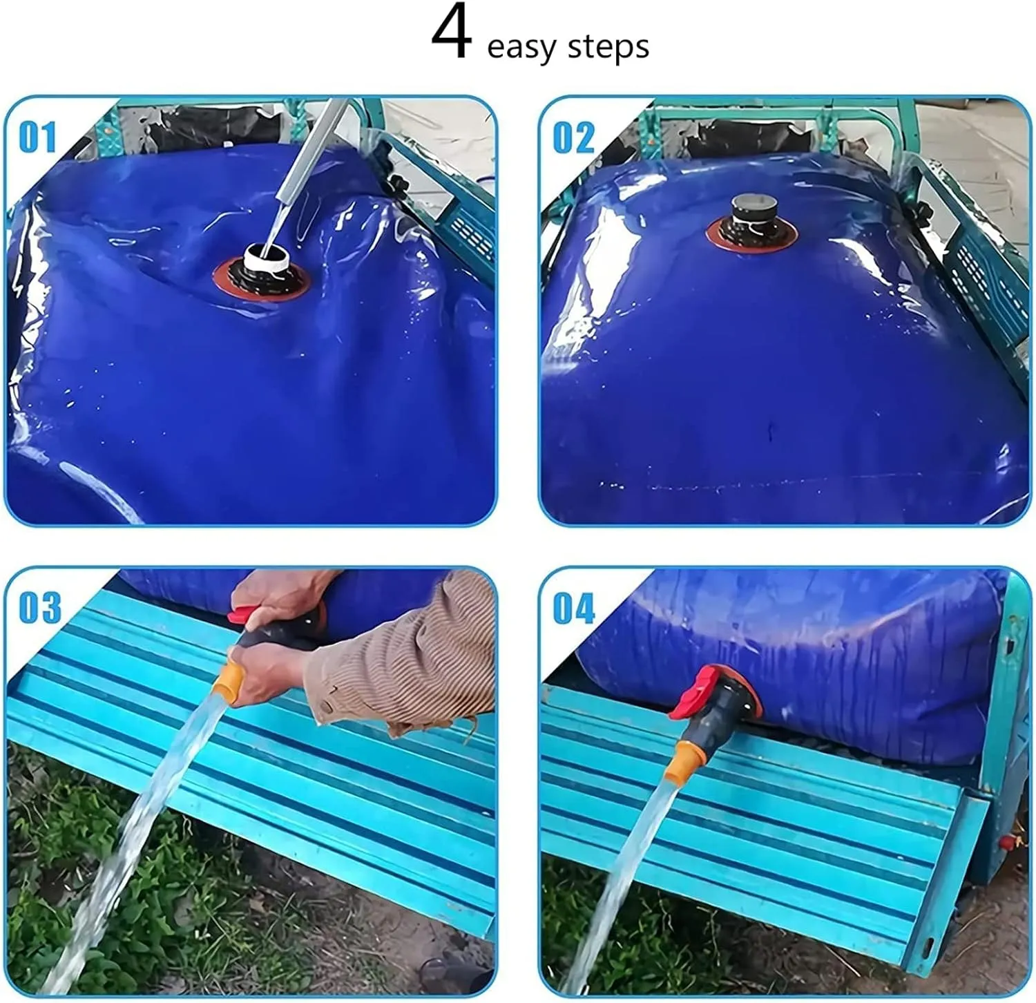 Customizable Outdoor Flexible rainwater Bag, Large-Capacity Water Storage Bag,Potable Water Storage Water Storage Bladder, Household Drinking Water Storage Container ( Size : 1x0.7x0.35m/240 L/63 gall