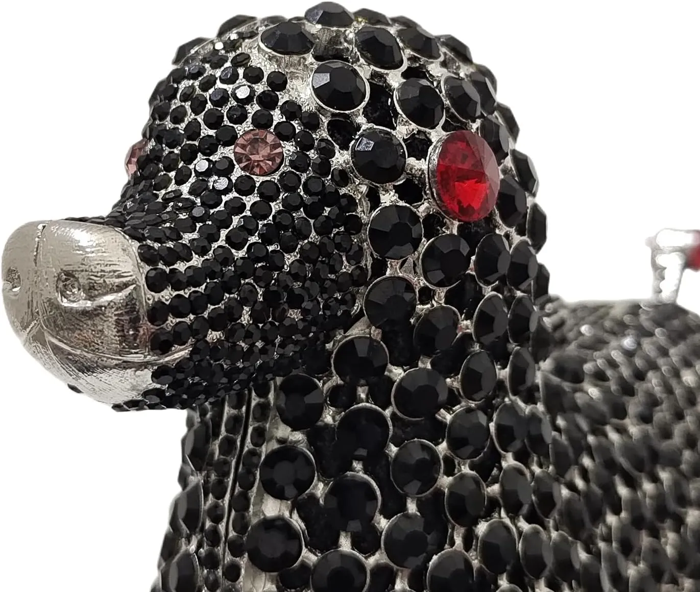 Cute Poodle Evening Bag Dog Rhinestone Purse Animal Crystal Clutch for Party Wedding Prom Handbag