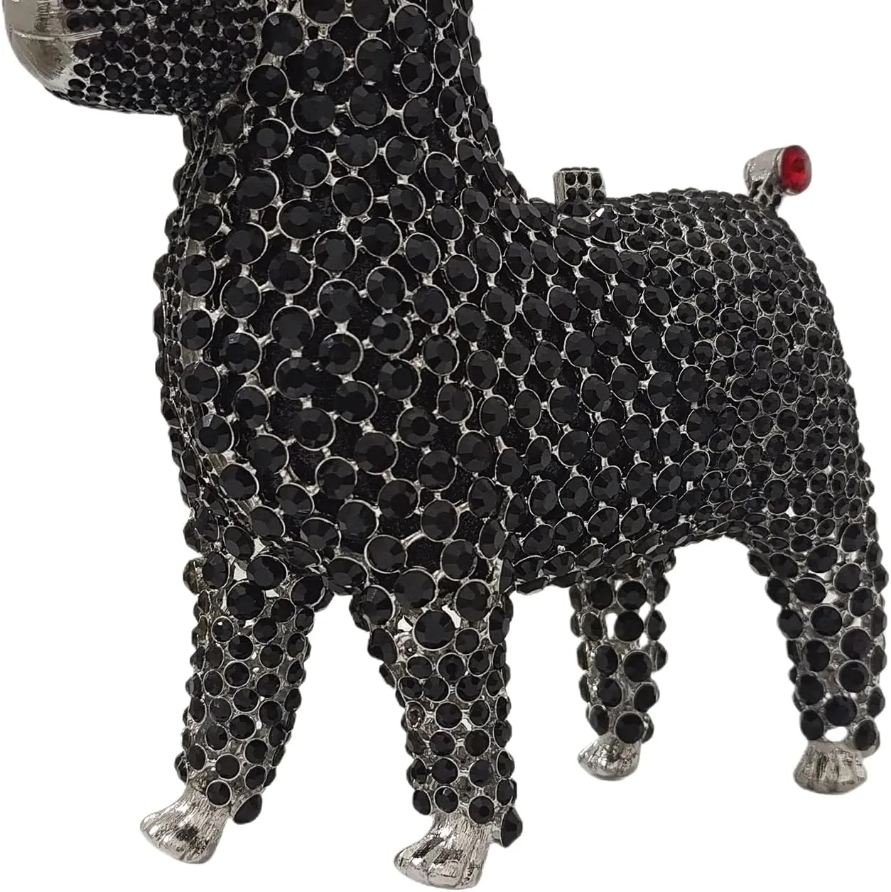 Cute Poodle Evening Bag Dog Rhinestone Purse Animal Crystal Clutch for Party Wedding Prom Handbag