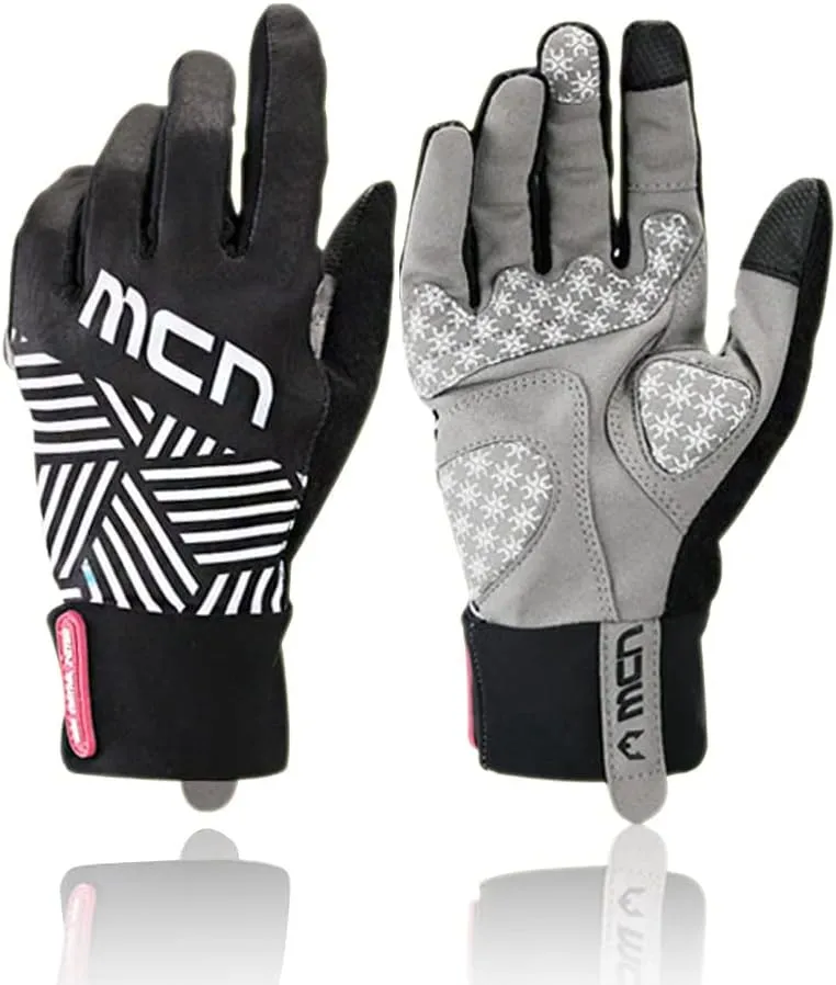 Cycling Bike Functional Glove Shock Absorption Memory Form UV Block for Four Seasons (Woman: L)