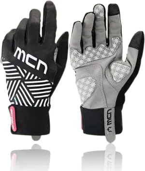 Cycling Bike Functional Glove Shock Absorption Memory Form UV Block for Four Seasons (Woman: L)