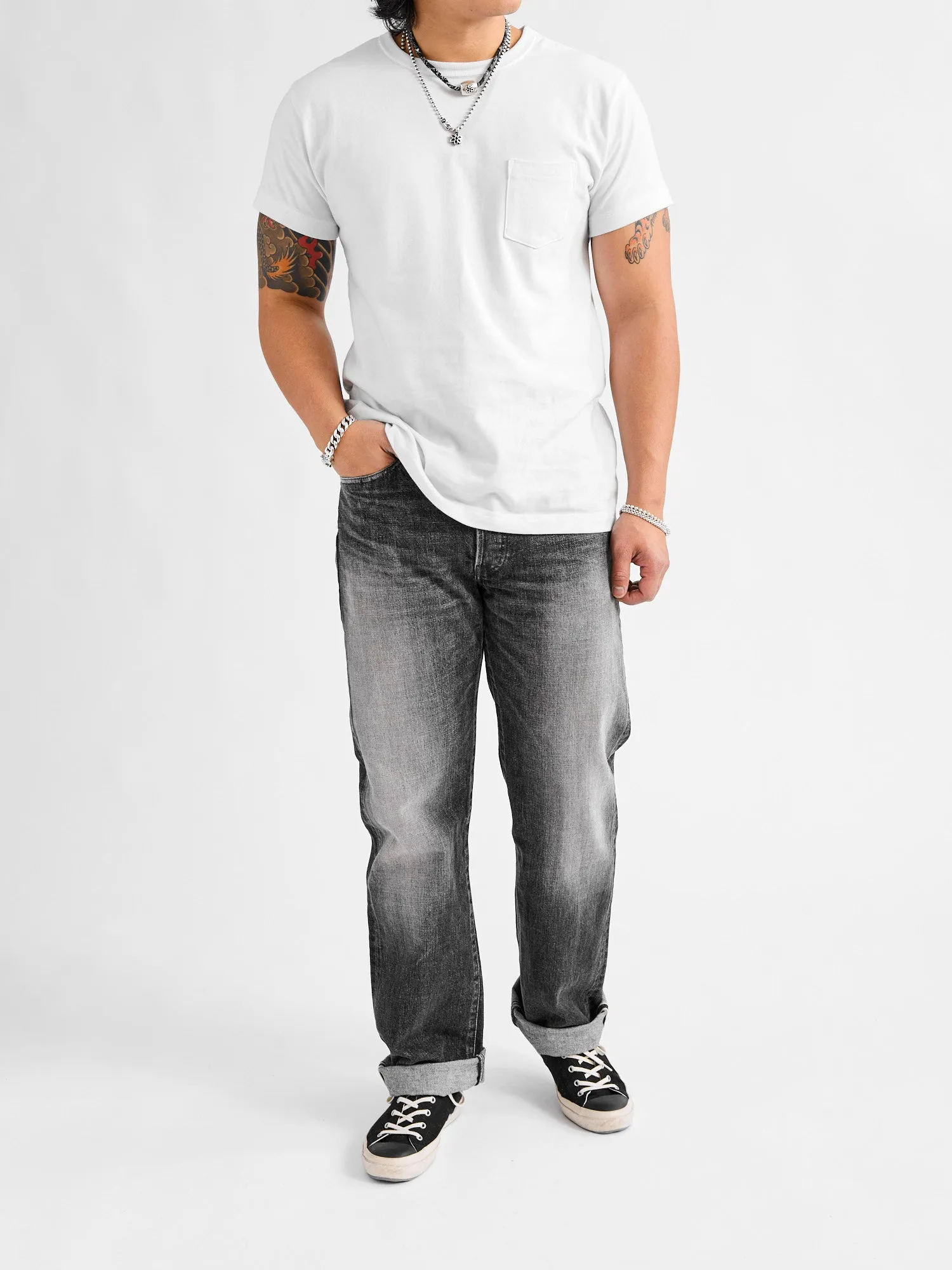 D1891UBS 13oz Washed Black Selvedge Denim - Regular Straight Fit