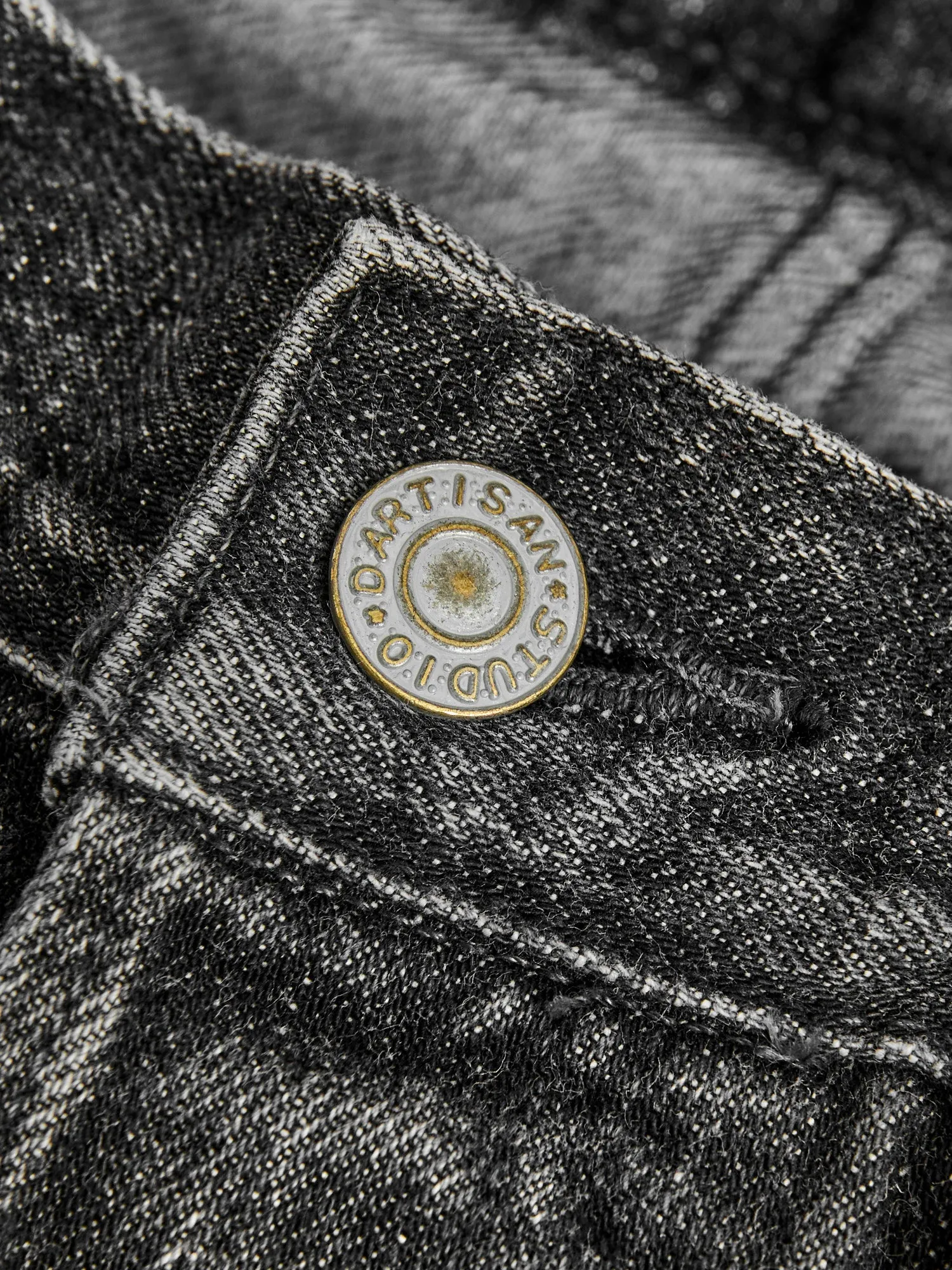 D1891UBS 13oz Washed Black Selvedge Denim - Regular Straight Fit