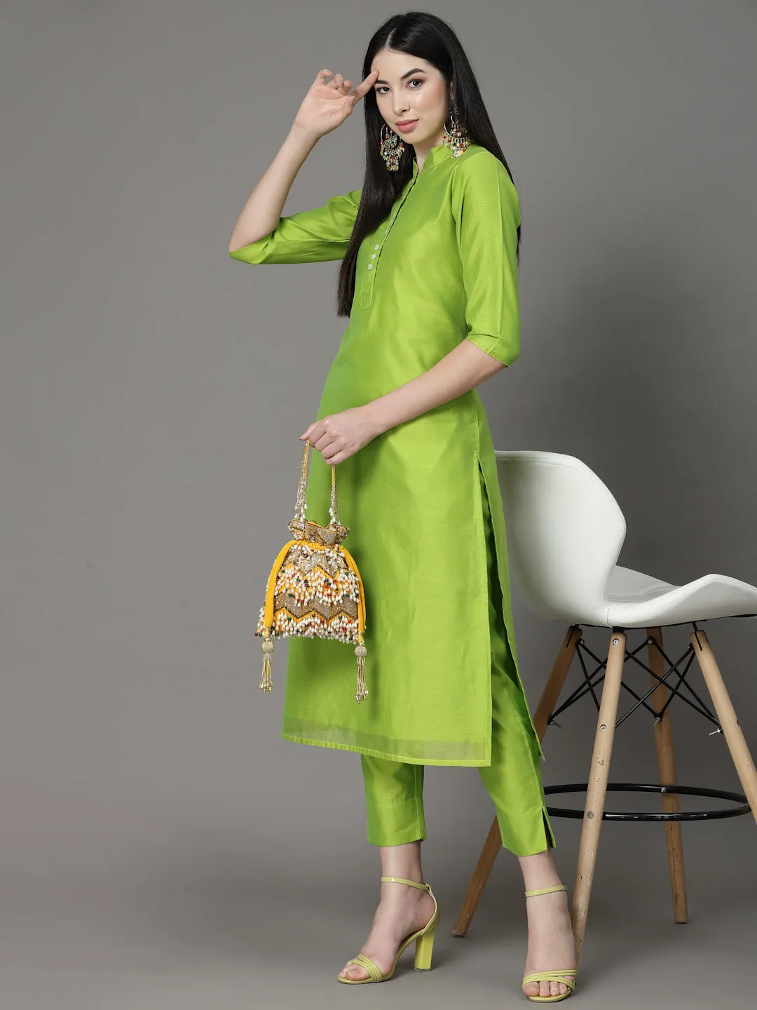 Dangle Embellished Velvet Potli
