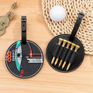 Darts Arrows Golf Tees Organizer Bag â€“ Black Versatile for Men and Women - Perfect for Golf Course, Club, and Cart Stand
