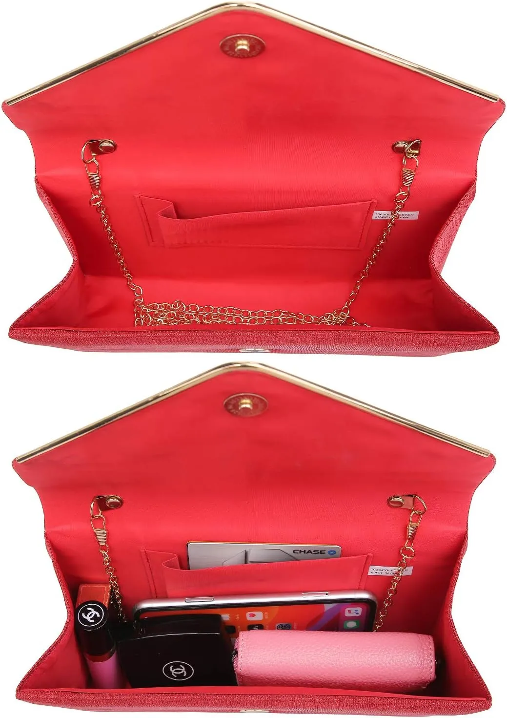 Dasein Women Glistening Clutches Handbags Evening Bags Wedding Purses Cocktail Prom Party Clutches
