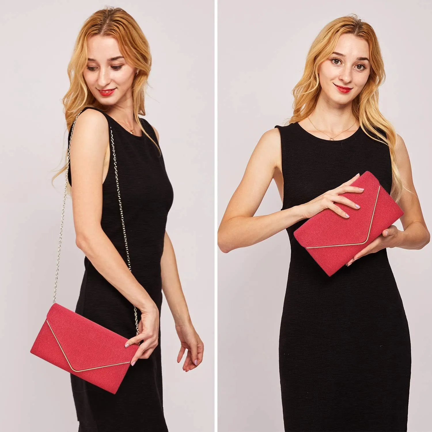 Dasein Women Glistening Clutches Handbags Evening Bags Wedding Purses Cocktail Prom Party Clutches