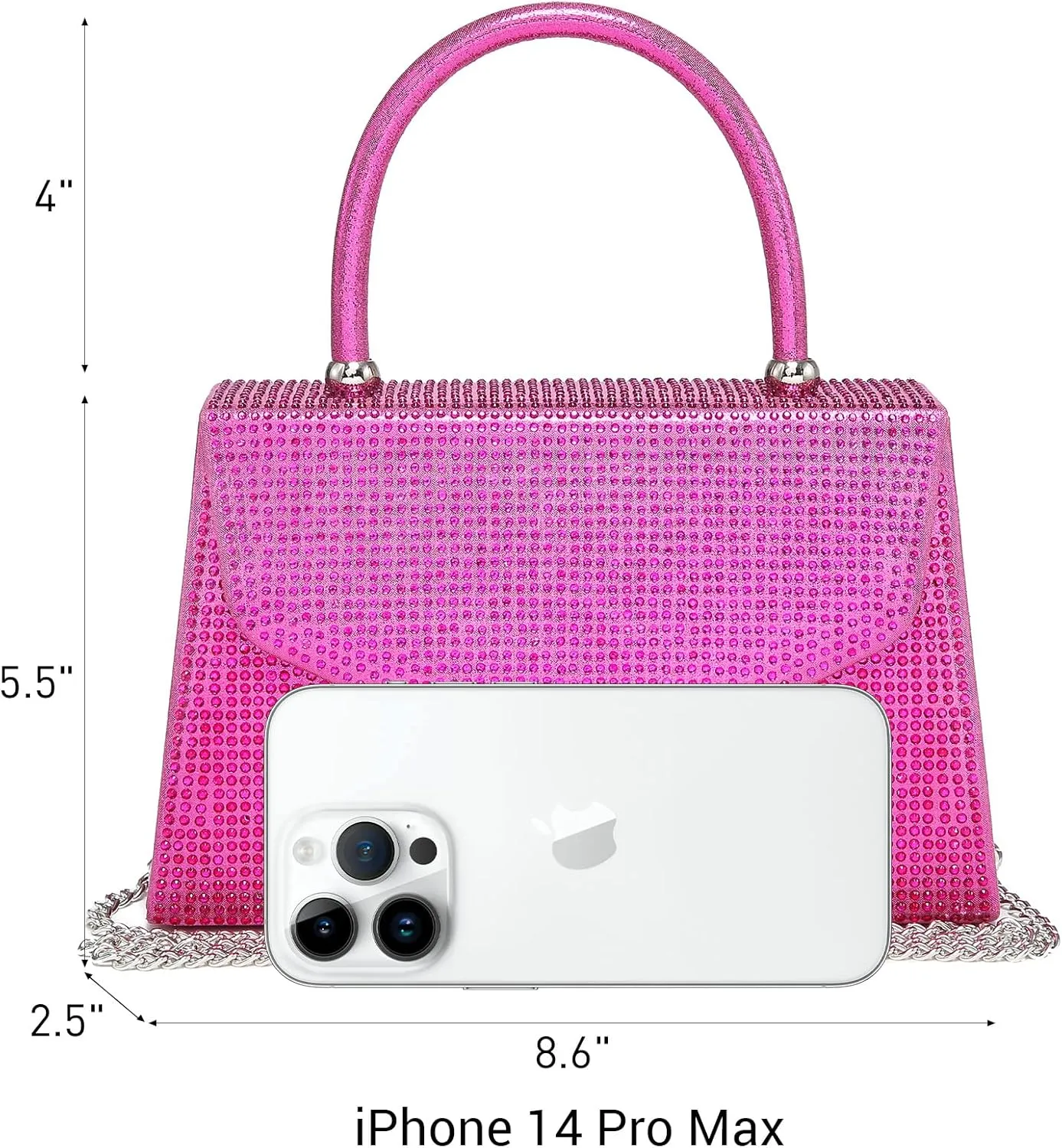 Dasein Women's Evening Bag Party Clutches Wedding Purses Cocktail Prom Handbags with Frosted Glittering