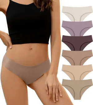 DEANGELMON Seamless Underwear for Women No Show Bikini Panties Comfortable Stretch Invisible Ladies Hipster Briefs
