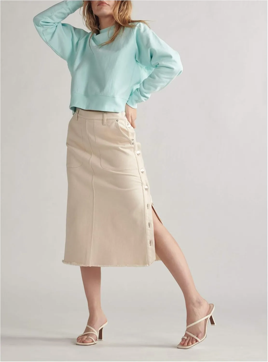 Denim Midi Skirt