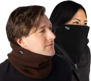 DG Hill Winter Neck Warmer - 2 Pack Face Mask Cold Weather - Neck Gaiter for Men Women Thick Thermal Fleece Lined Ski Outdoor