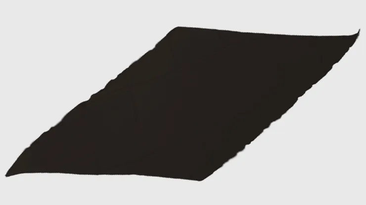 Diamond Cut Silk 18 inch (Black) by Magic By Gosh - Trick