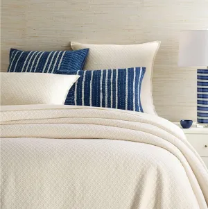 Diamond Ivory Matelasse Coverlet, Queen Size, Ivory Solid Pattern