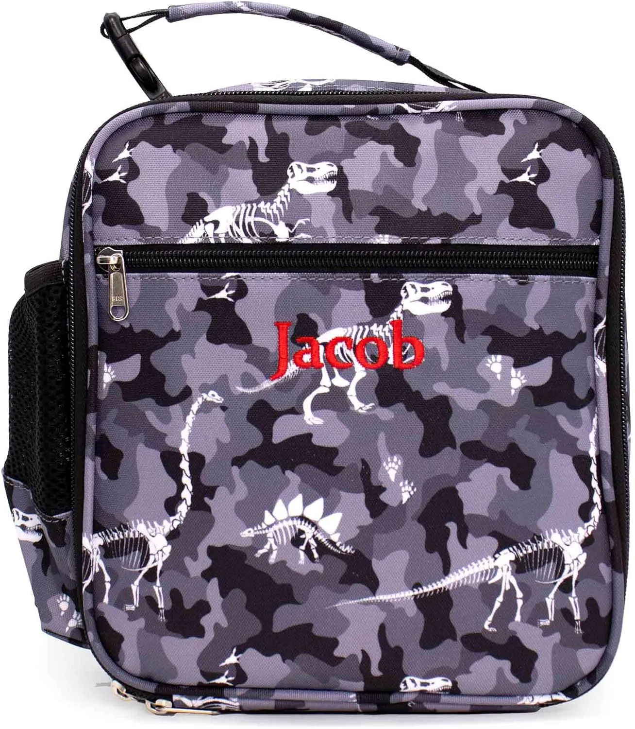 DIBSIES Personalized Adventure Collection Backpack (Camo Dinosaur Backpack and Lunch Box Combo)