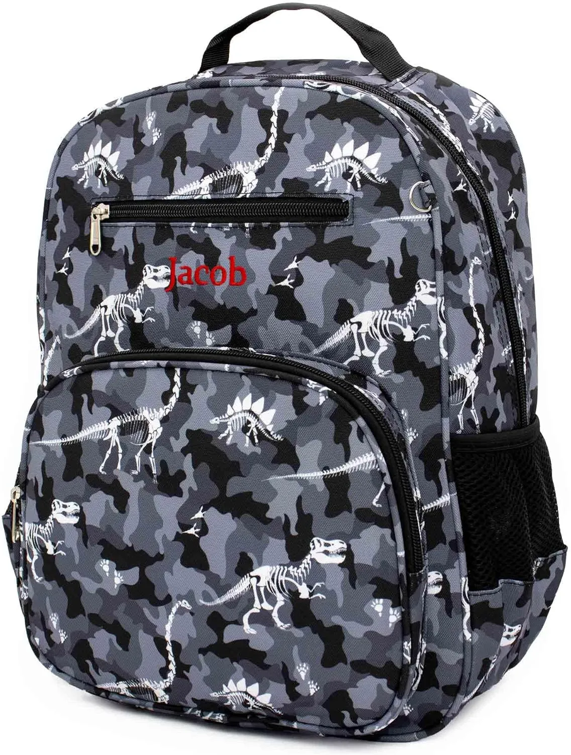 DIBSIES Personalized Adventure Collection Backpack (Camo Dinosaur Backpack and Lunch Box Combo)