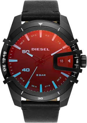 Diesel Caged Men's Watch with Stainless Steel Bracelet or Genuine Leather Band