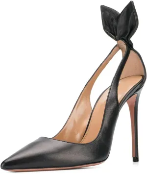 Divanne Pumps Shoes, Women High Heels Bow Tie Cutout Stiletto Pumps Pointy Toe Wedding Party Dress Shoes