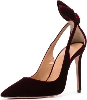 Divanne Pumps Shoes, Women High Heels Bow Tie Cutout Stiletto Pumps Pointy Toe Wedding Party Dress Shoes