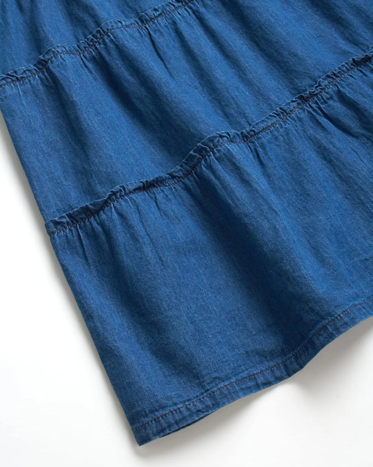 DKNY Girls’ Casual Dress - Button Down Denim Dress - Chambray Denim Jumper Jean Dress for Girls (7-16)