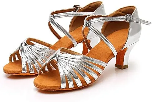 DKZSYIM Women's Latin Dance Shoes Ballroom Performance Shoes,Model NU-WZJ-CL