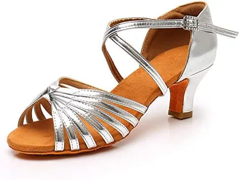 DKZSYIM Women's Latin Dance Shoes Ballroom Performance Shoes,Model NU-WZJ-CL