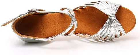 DKZSYIM Women's Latin Dance Shoes Ballroom Performance Shoes,Model NU-WZJ-CL
