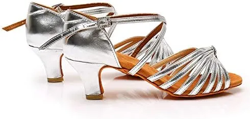 DKZSYIM Women's Latin Dance Shoes Ballroom Performance Shoes,Model NU-WZJ-CL