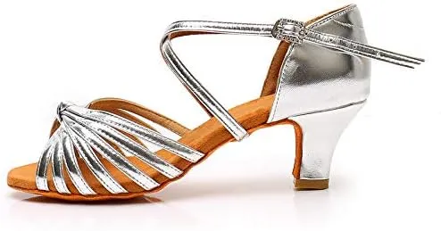 DKZSYIM Women's Latin Dance Shoes Ballroom Performance Shoes,Model NU-WZJ-CL