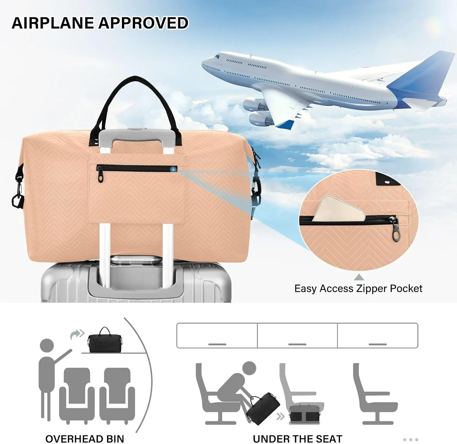 DOMIKING Color Personalized Duffel Bag Weekender Overnight Bags for Women Men Custom Travel Bag for Travel, 2 Pcs