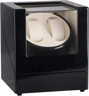 Double Watches Winder Box for Automatic Watch Silent Motor Piano Paint Exterior Soft Flexible Watch Pillow Accessories,