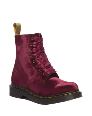Dr Martens Vegan 1460 Pascal 8 Eye Cherry Boot Red Velvet