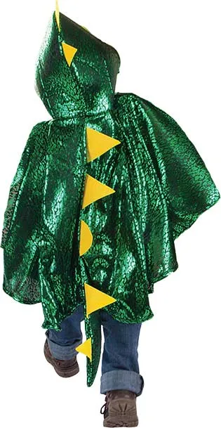 Dragon Toddler Cape, Green/Metallic, Size 2-3T