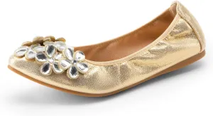 DREAM PAIRS Ballet Flats Shoes for Women, Women's Pointed Toe Rhinestone Sparkly Foldable Flats, Comfortable Shoes for Women Dressy Wedding Party Work Drive